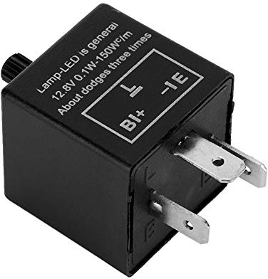 Yctze Lastunabhängiges Blinkrelais - LED Blinkgeber 12V S51 Relais 3 Polig Blinker Relais Einstellbare LED-Blinkleuchte Blinkrelais Fix Ersatz Für Blinkeranzeige