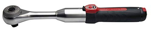 KS TOOLS 515.3793 – Ratsche 1/2 Zoll auf Batterie – Gerade Ratsche – Steckschlüssel aus Chrom Vanadium – für Schraubendreher-Set – umkehrbar