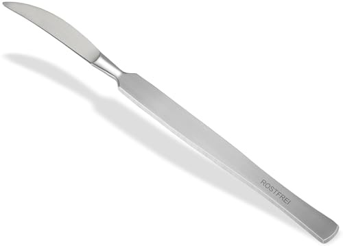 Profi Hornhautschaber Stumpfes Skalpell Creme-Schaber aus Edelstahl | Rostfreier Hornhautentferner Pediküre Schaber zur sanften Entfernung der Hornhaut an den Fersen bei der Fußpflege 16,5 cm