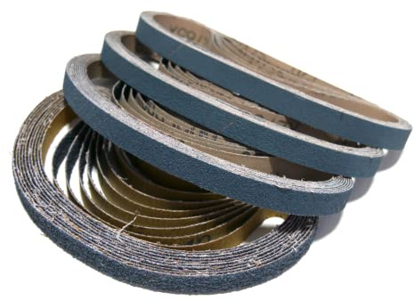 13 x 451mm Zirconia Sanding Belts // Mixed Pack of 40 Belts // 40, 60, 80 & 120 // for Black and Decker Machines