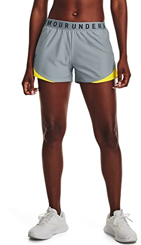 Under Armour Damen Play Up 3.0 Shorts, (465) Harbor Blue/Starfruit/Downpour Gray, XS