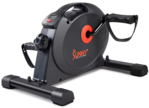 Sunny Health & Fitness Under Desk Dual Function Smart Mini Arm & Leg Pedal Exerciser Cycle Bikes with SunnyFit App Enhanced Bluetooth Connectivity - SF-B023005