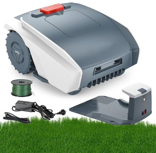 Tagliaerba robotizzato per prato di 0,4 acri, tagliaerba automatico con controllo APP Bluetooth e pianificazione del percorso GPS, gestione multizona, bassa rumorosità inferiore a 60 dB(A)