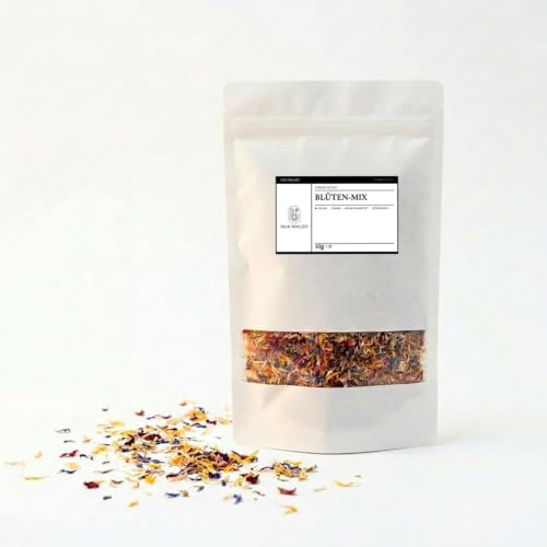 HUA MALOO Essbarer Blüten-Mix 10g – Getrocknete Blüten für Tee, Desserts & Deko | Perfekt für Cupcakes, Salate & Torten