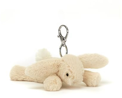 Jellycat Smudge Kaninchen Taschenanhänger, 7,6 cm – Kaninchen & Hase Plüsch-Schlüsselanhänger – tolle Geschenkidee