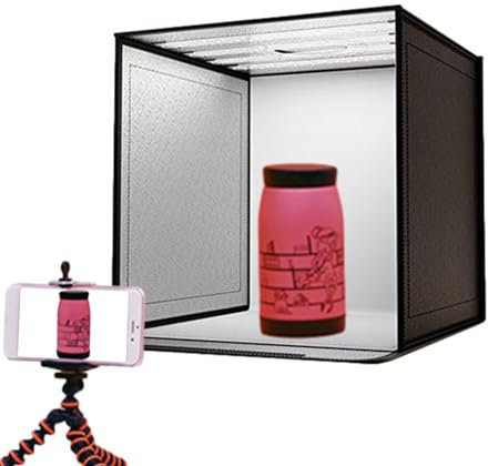Scatola luminosa per fotomatona del prodotto, scatola di foto del prodotto, tenda pieghevole con luce LED dimmerabile, accessorio fotografico 44x44 cm per fotografi professionisti o dilettanti