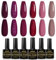 INPING Gel Nail Polish, 6 Colors Cherry Red Gel Polish, Dark Purple Red Burgundy Maroon Plum Autumn Winter Glitter Nail Varnish Soak Off UV LED for Christmas Halloween Nail Art Salon, Home Use