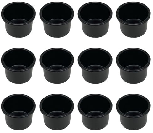 Lot de 12 Bougeoir,Porte Bougie,Φ2.7cm Bougeoirs pour Bougies à Tige de 22,2 mm - Petites Bougies à Tige en Aluminium - pour Mariage, Anniversaire,Décoration de Table - Décoration DIY (Noir)