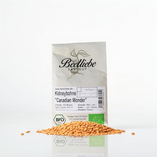 Kidneybohne Canadian Wonder Saatgut BIO & samenfeste Buschbohnen von Beetliebe, cremig und süßlich