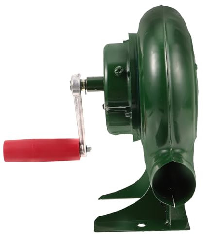 PAMINGONO Handgebläse Für Grill Und Kamin Camping Feuerlüfter Aus Robustem Eisen Tragbarer Manueller Grillventilator Für Schnelles Anzünden Im Freien