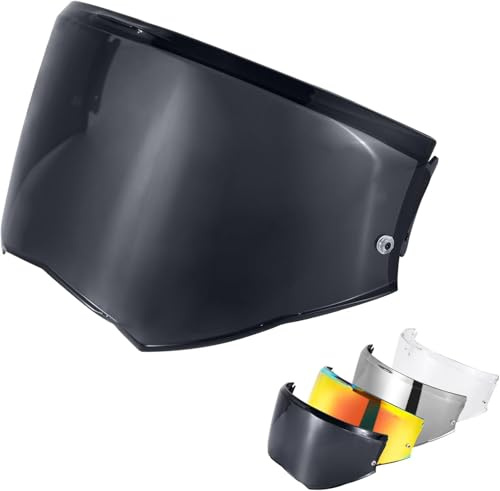 Visiere Casque Moto pour FF901/Advant X,Visière de Casque de Protection Contre Le Vent Moto,Lentille de Remplacement Visiere Casque Moto (Noir)
