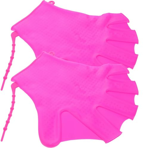 Silicone Purple Children's Webbed Swimming Gloves Hand Fins 1 Pair