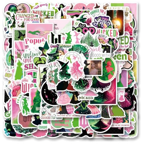 AlloFuu Wicked Stickers, Waterproof Fun Game Bottles Scrapbook Music Sticker for Book Skateboard Laptop Guitar Suitcase Fans Favors Stickers