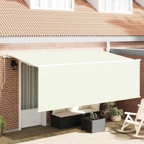 QJBSAVVA Tenda da sole retrattile, 400 x 200 cm, design moderno, con protezione UV e impermeabile, per terrazze, balcone, giardino