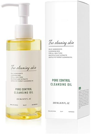 Huile Nettoyante Contrôle des Pores, Nettoyage Profond des Pores Obstrués, Réduction de la Taille Visible des Pores, Contrôle de l'Excès de Sébu, Laisse une Peau Lisse et Éclatante Sans Résidu Gras