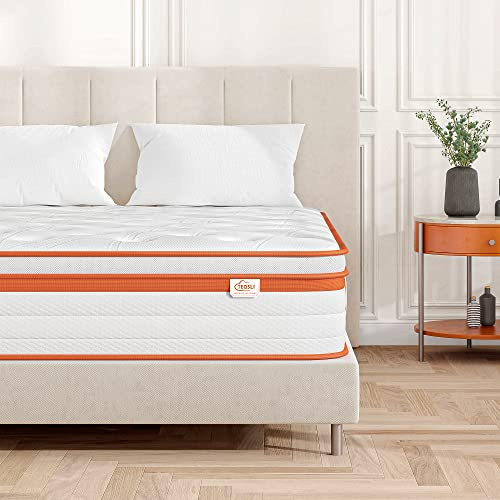 TeQsli Gel Federkernmatratze 140x200 cm, 25 cm Höhe 7-Zonen Taschenfederkernmatratze mit Gel Memory Schaum, ergonomische Unterstützung & Druckentlastung, H3 H4, Oeko-Tex & CertiPUR Zertifiziert