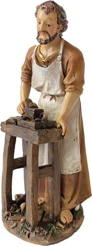 FADEDA Falegname/altezza: 11 cm/dipinta a mano/personaggi fedeli ai dettagli, decorazione da tavolo di Natale accessori presepe