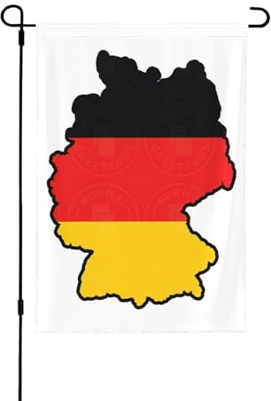 Drapeau allemand double face, décoration saisonnière durable pour décoration de porche