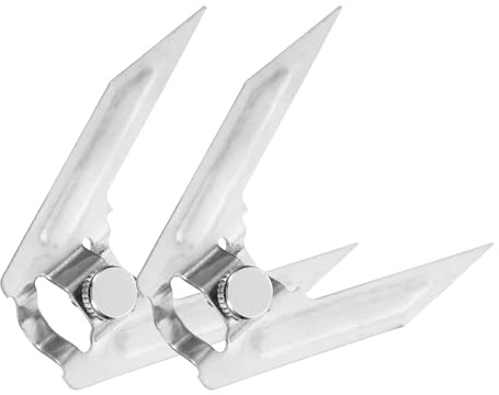 NUOBESTY Forchetta per Arrostire in Acciaio Inox 2 Pezzi Forchette per Carne e Pesce Grigliati Accessori per Forno Interni ed Esterni