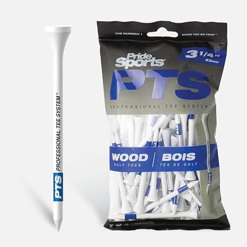 PTS Unisex Golf Tees, Golf Tees, påse med 75 Tees