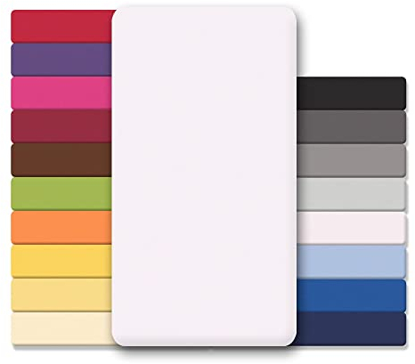 CelinaTex Jersey Spannbettlaken Lucina 200x200-200x220cm Schnee weiß 100% Baumwolle gekämmt bis 26cm Matratzenhöhe Spannbettbezug, Leintuch, Bettlaken, elastisch, Strech, Oeko-Tex