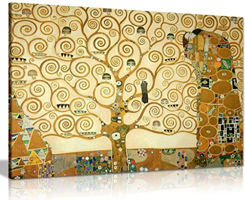Panther Print Gustav Klimt Leinwand-Kunstdruck „Der Baum des Lebens“, A0 91x61cm (36x24in)