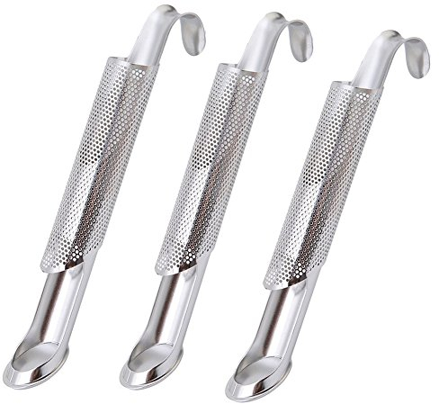 Famtasme 3pcs Coladores de Té con Asa, Infusor de Té Tubo, 304 Acero Inoxidable de Malla