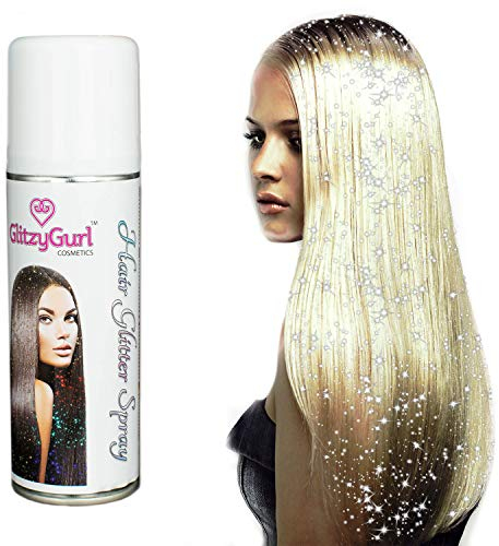 Glitzer-Haarspray - 125 ml - Silberschimmer