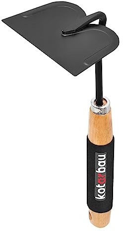 KOTARBAU® Mini Houe de Jardin 80 x 100 mm Houe Binette en Acier avec Manche en Bois 30 cm Accessoire de Jardin Outil de Jardinage Accessoires de Plantation