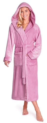 CityComfort Accappatoio da donna in pile felpato (Orchidea, S)