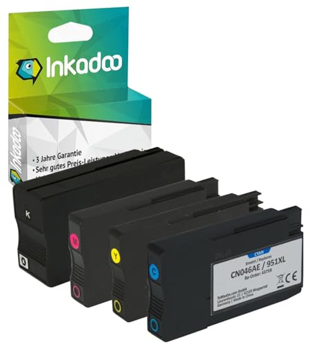 Inkadoo Tinte für HP CN045AE 950XL/951XL OfficeJet Pro 251 276 8100 8600 8630 8640 8660 (Multipack) Druckerpatronen, Patronen, Druckertinte