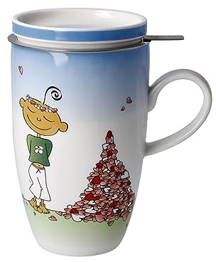 Teetasse mit Deckel und Sieb Der kleine Yogi - Für Dich gesammelt