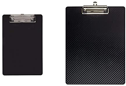 Maul Schreibplatte, Klemmbrett, DIN A5 hoch, Kunststoff, 8 mm Klemmweite, 3 mm Plattenstärke, Schwarz & Schreibplatte Maulflexx, Klemmbrett, DIN A5 hoch, 2, 5 mm Plattenstärke, Schwarz