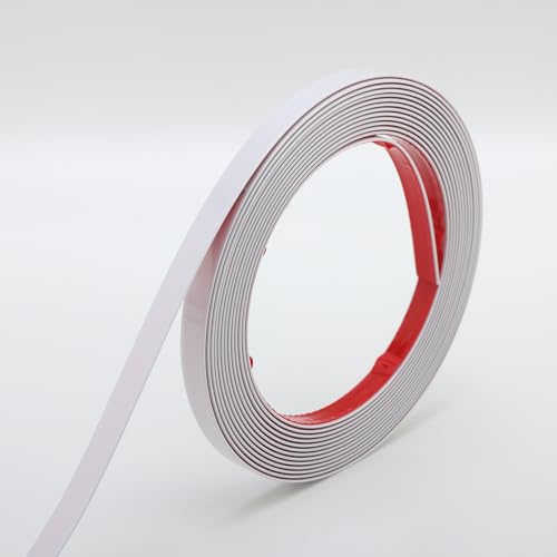Trimold Mattweiß Zierleiste zum Abziehen und Aufkleben, flexibles Spiegelrand-Design, Wand-Decken-Bodenschrank-Fliesenleiste, 5 m x 2 cm