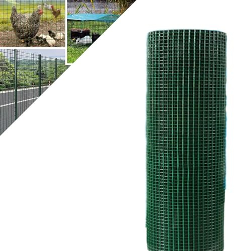 Yqyc Drahtzaun Gartenzaun Maschendraht Grünen Maschenweite 15 X 15mm, Metallgitter als Volierendraht, Kaninchendraht (Size : Height: 1.2m)