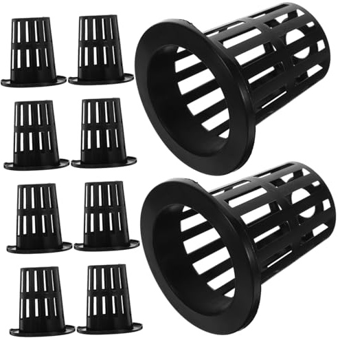 50 Pièces Panier Hydroponique Tasses Filet, en Plastique Noir pour Semis | Pots de Pépinière Réutilisables, Panier pour Hydroponie, Panier Hydroponique pour Légumes et Fruits
