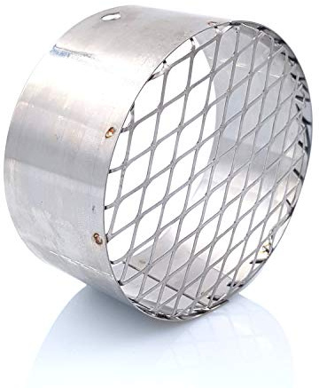 TYGERIX® Terminale Orizzontale in Acciaio Inox con Griglia per Scarico Fumi o Aspirazione Aria da 60 mm | per Stufe a Legna Pellet Caldaie Cappe | Resistente al Calore | Certificato | Il Top
