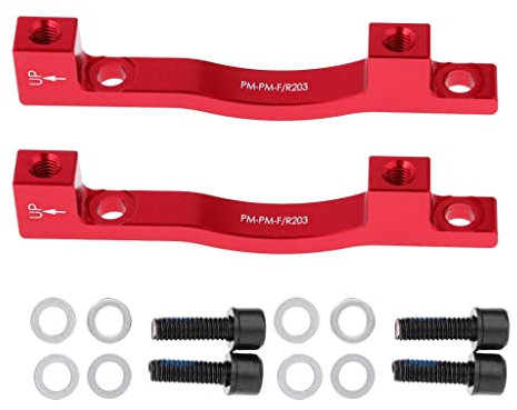 kowaku Hochwertige Fahrrad Scheibenbremse Adapter Set für 203mm Bremssattel, Rot