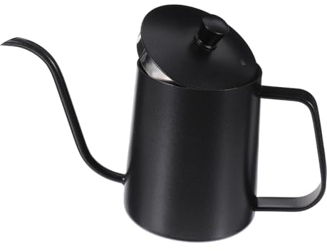 Bouilloire Poignée Bois Manuelle 350ml en Acier Inoxydable à Long Bec