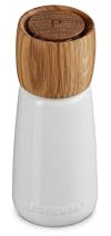 Le Creuset Alpine Pfeffermühle Steingut, 17,8 cm, Weiß