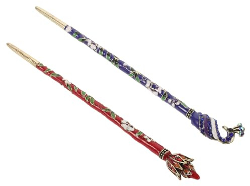 Holibanna 2pezzi Bastoncini Per Capelli in Lega Di Zinco Decorativi Adatti Per Chignon Accessori Per Capelli Da Donna Per Uso Quotidiano o Formale