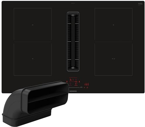 Siemens iQ500 Kochfeld-Set mit Dunstabzug 80 cm rahmenlos ED811HGA7 | Kombi-Induktion, Angenehm leise, Einfach zu reinigen, Home Connect, Bratsensor Pro