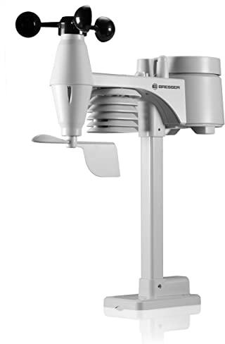 Bresser Capteur Extérieur 7-en-1 pour Station Météo Exclusive ClimateScout, Capteur de Remplacement, Mesure Température, Humidité, Vent, Pluie, UV, Lumière, Portée 150 m