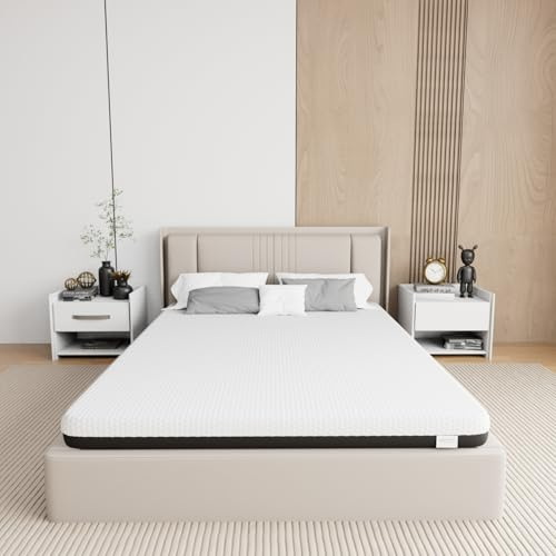 Memory Matratzen Matratze 140x200cm, 10 cm hoch, Gel Memory Foam Matratze 7 Komfortzonen, Kaltschaummatratze für Doppelbett, Härteklasse H2 und H3 Starke Stützkraft(140x200x10 cm)