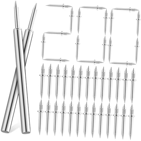 OFFIGAM 200pcs Double Head Skirting Nails Sleeves Double Ended Nails for Wood and Picture Hanging Suitable for Wall Baseboards and Furniture Fixing