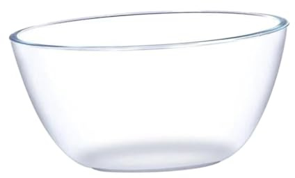 VERDANVERSE Ciotola Vetro Borosilicato per Insalata Frutta e Impasto Trasparente Resistente Accessorio Cucina Multifunzionale per Servire e Sbattere Uova