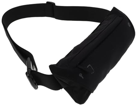 KOMBIUDA Outdoor Sports Waist Pack with Adjustable Strap Dual-use Chest and Running Belt Bag for Men Women Mobile Phone Storage for Jogging Cycling Hiking in Black