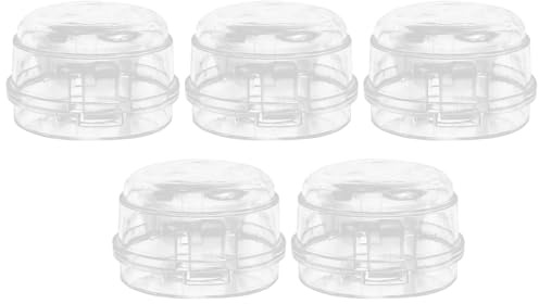 GARVALON Copri Manopole Ragazzo Ragazza Protezione Sicurezza in Plastica Bianca 5 Pezzi Resistente Alte Temperature e Usura per Fornelli da Cucina per Uso Domestico