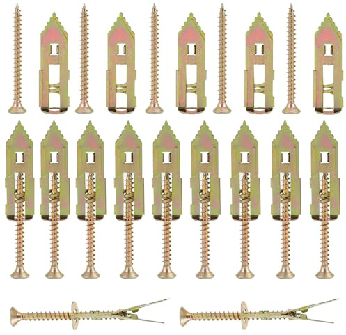 80Pcs Self Drilling Drywall Anchors with Screws, Plasterboard Fixings & Wall Plugs, Cavity Fixing Anchors and Screws for Wet and fix Drywall Anchor Repair Tools Gypsum Board 3 Size