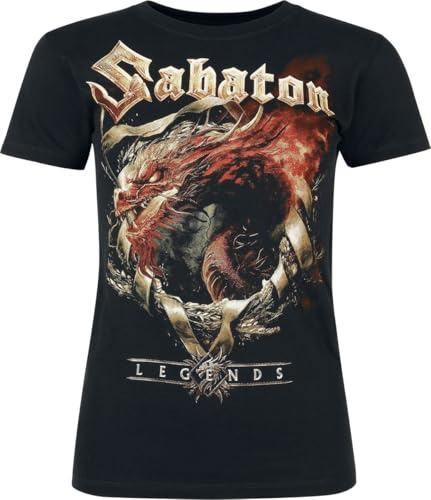 Sabatons Dragon Frauen T-Shirt schwarz Band-Merch, Bands